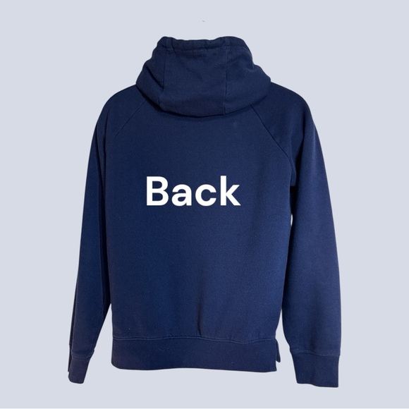 EXPRESS Quality + Fit Men’s Pullover Hoodie Navy Blue Size Small - Picture 3 of 7